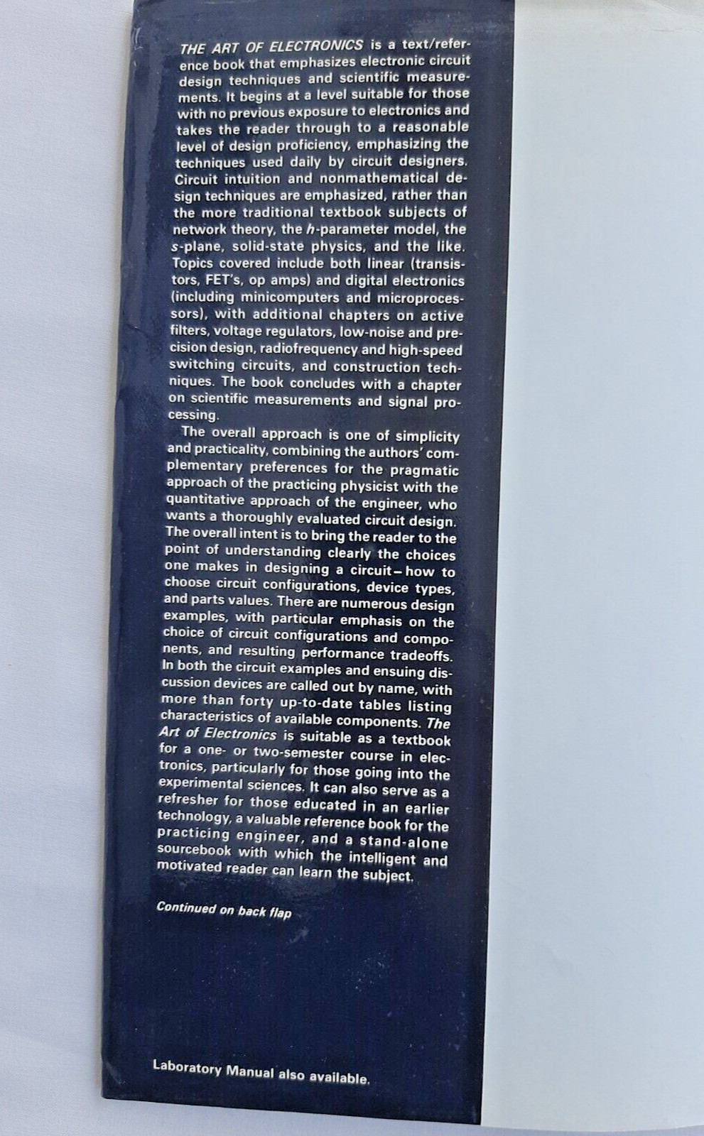 The Art of Electronics by P. Horowitz & W. Hill, Cambridge, 1987, Hardcover