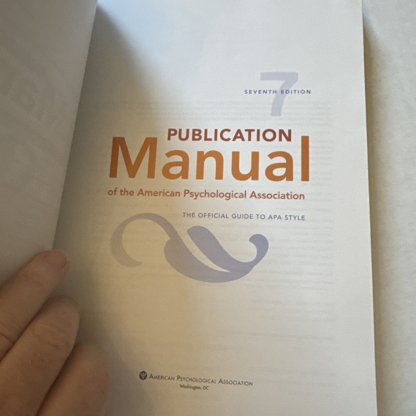 Publication Manual (OFFICIAL) 7th Edition of the American Psychological…