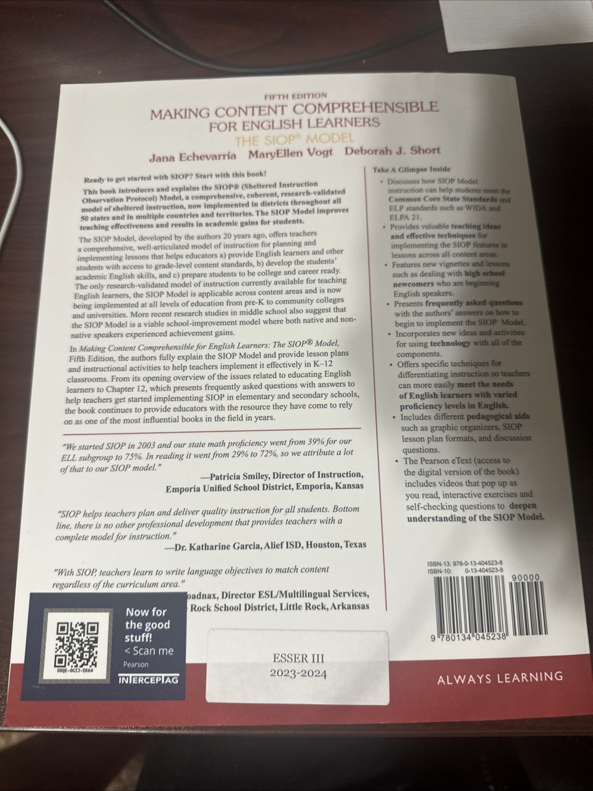 Siop Ser.: Making Content Comprehensible for English Learners : The SIOP Model