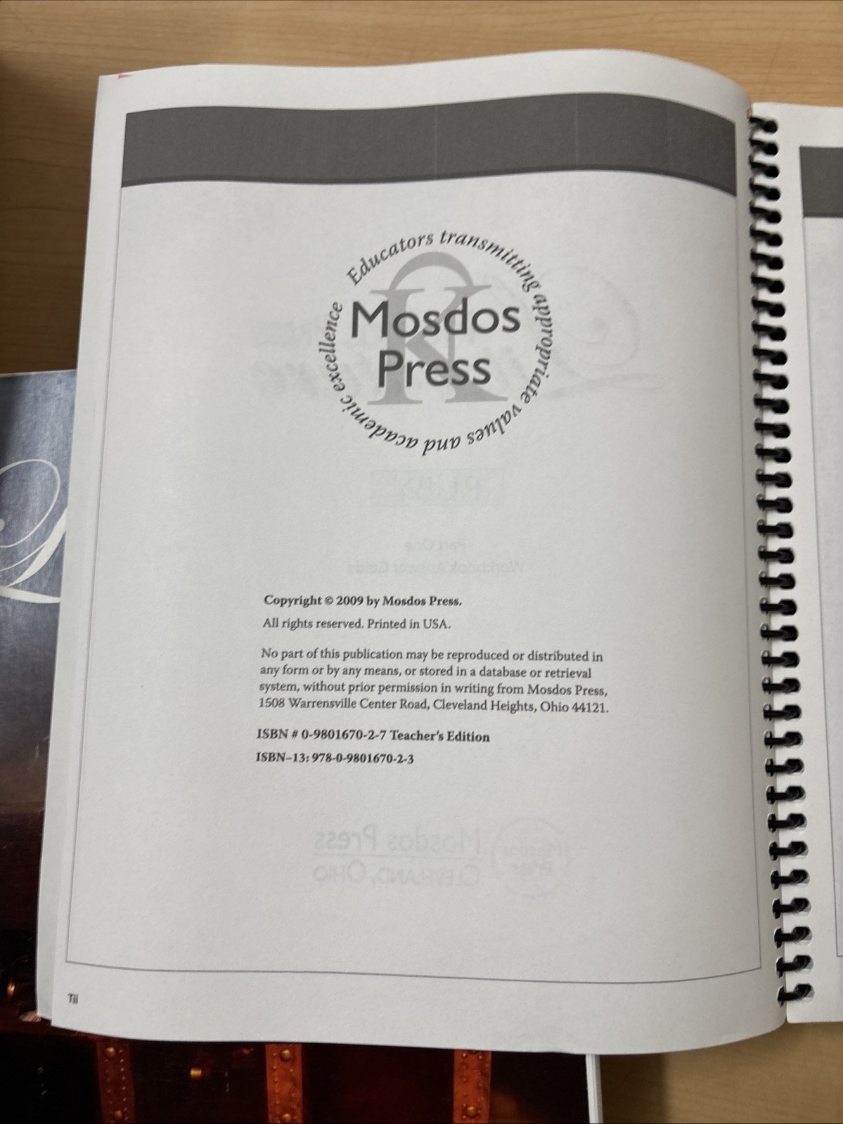 Lot 3 Mosdos Press Literature Ruby Student + Teacher’s Edition Part 1-2 Set Good