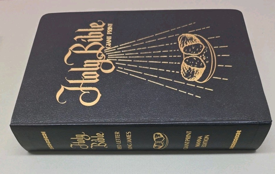 Holy Bible Giant Print Manna Edition KJV Red Letter Concordance New in Box