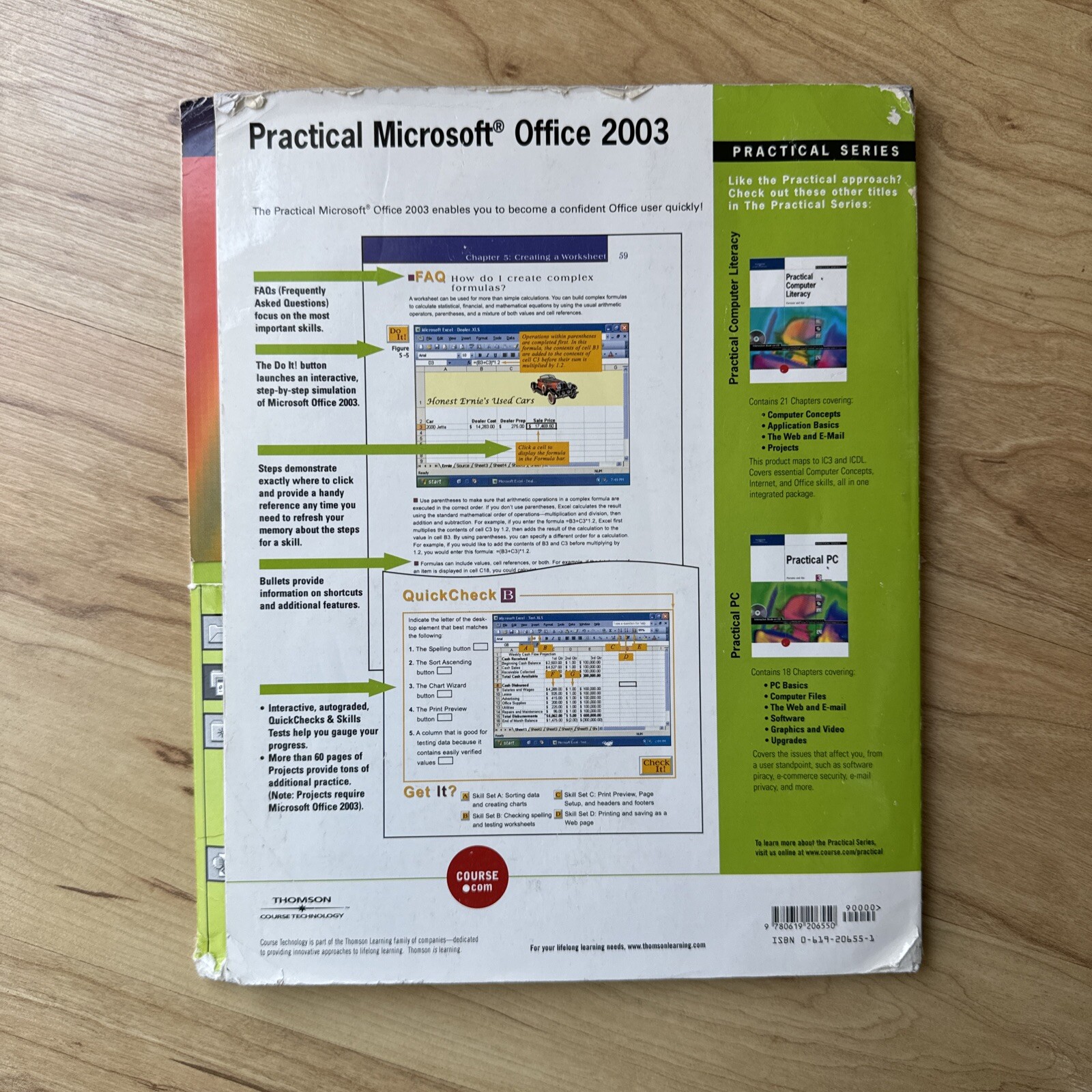 PRACTICAL SERIES MICROSOFT OFFICE 2003 BOOKLET AND PROGRAM CD THOMSON LEARNING