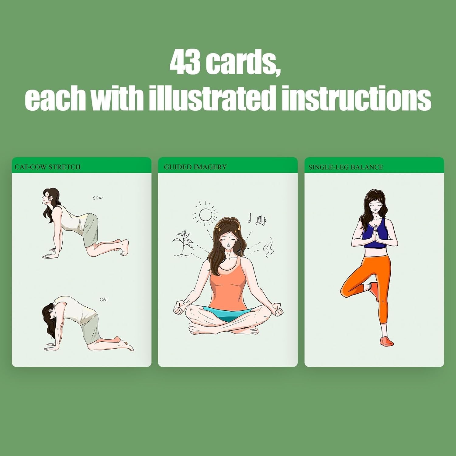 GiftNest Somatic Therapy Exercise Cards – 43 Quick Exercises for Stress Relief