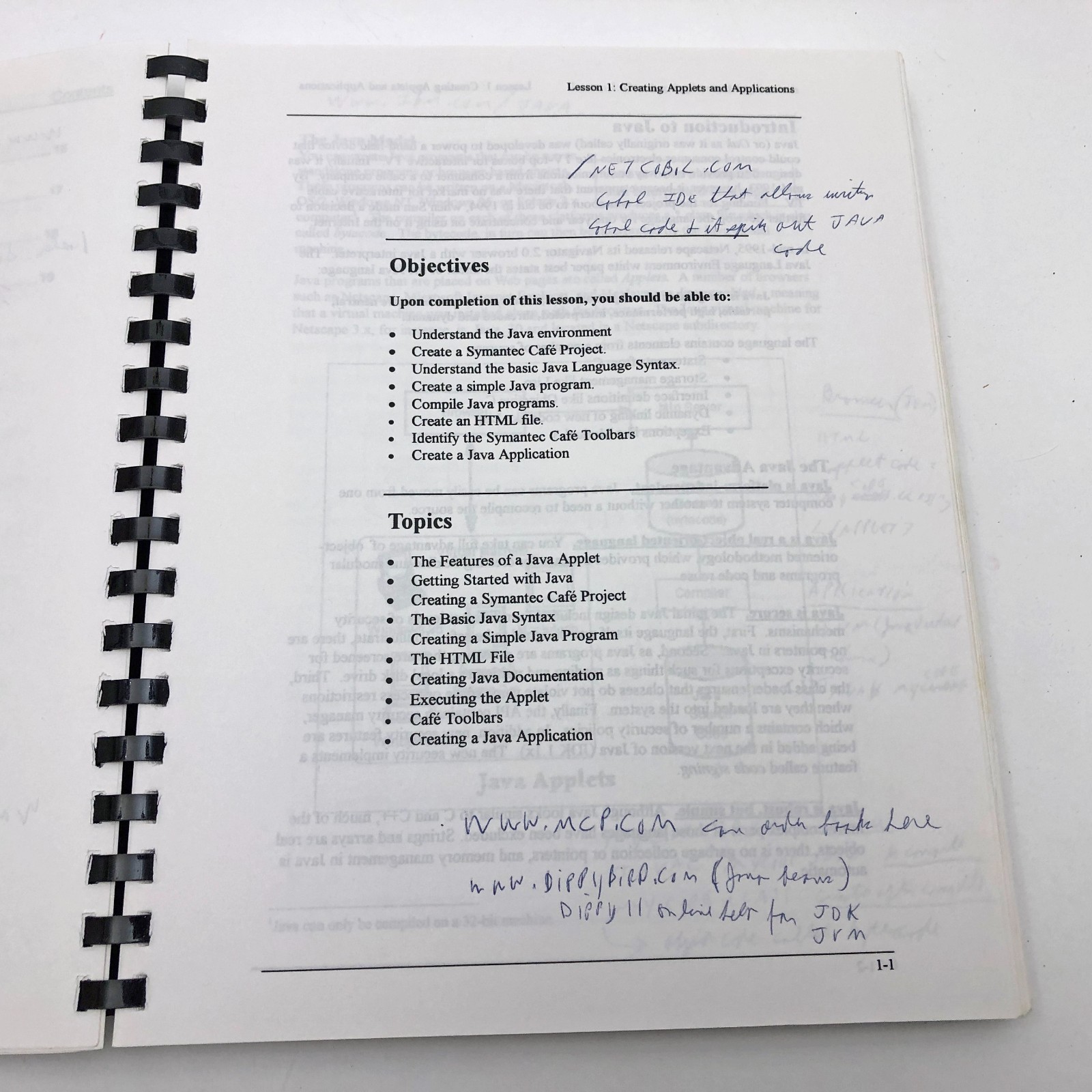 Introduction to Java Student Manual CR 1998 Marathon Technology Spiral Bound