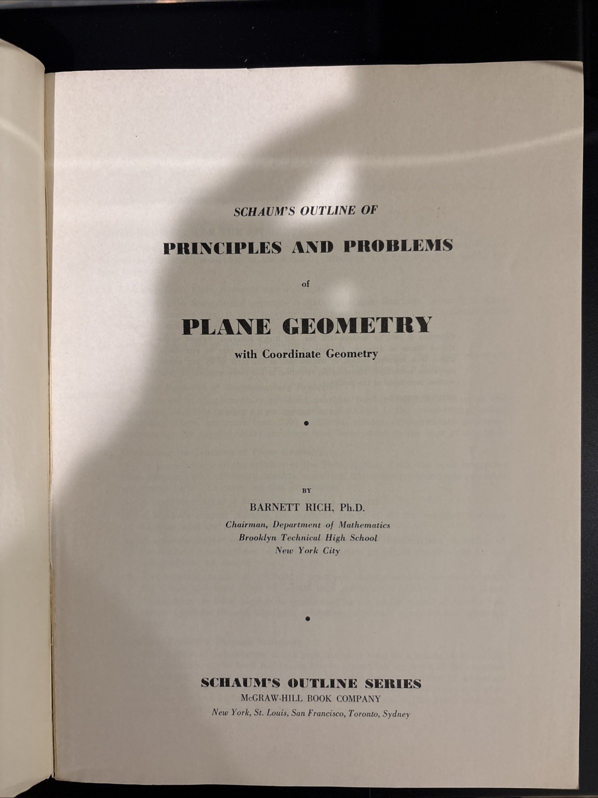 Schaum’s Outline Ser.: Plane Geometry by Barnett Rich (1963, Trade Paperback)