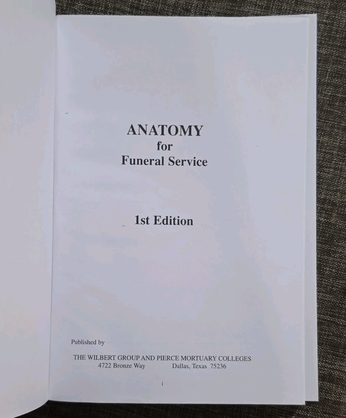 Wilbert Group Anatomy for Funeral Service 1st Edition Hardcover Book