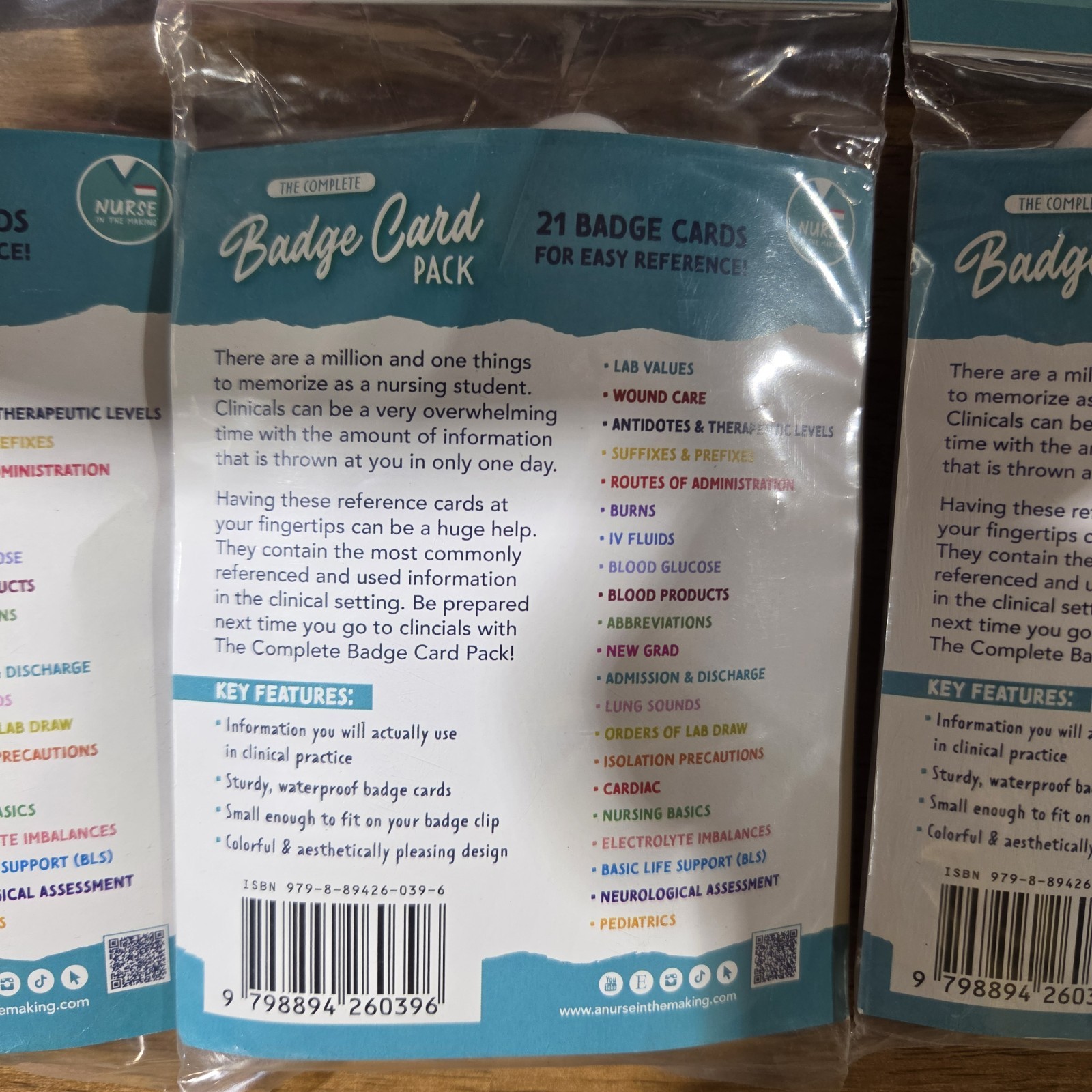 New 3 Pk Nurse In The Making The Complete Badge Card Pack