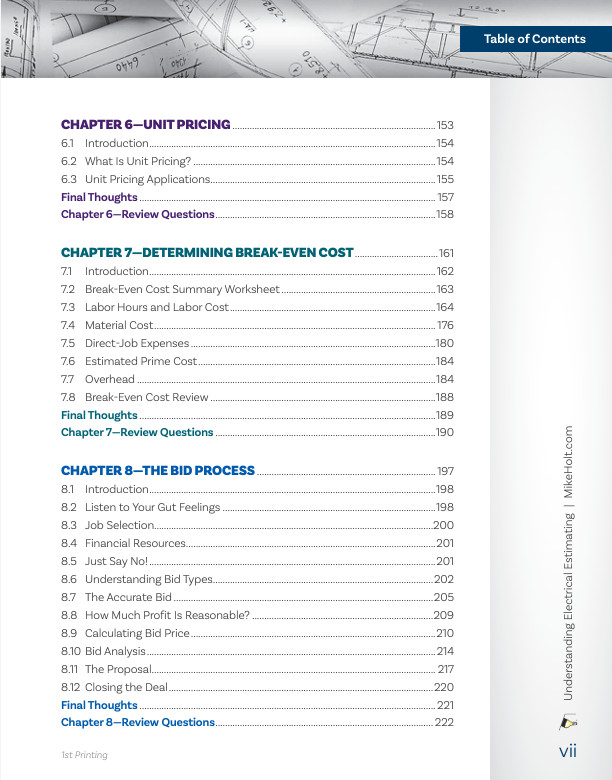 Mike Holt’s Illustrated Guide to Understanding Electrical Estimating textbook