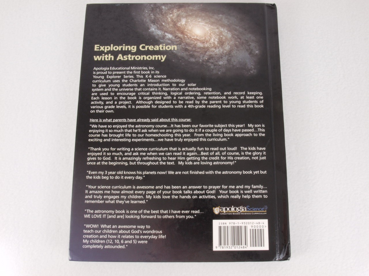 Apologia Exploring Creation With Astronomy Student Textbook Homeschool