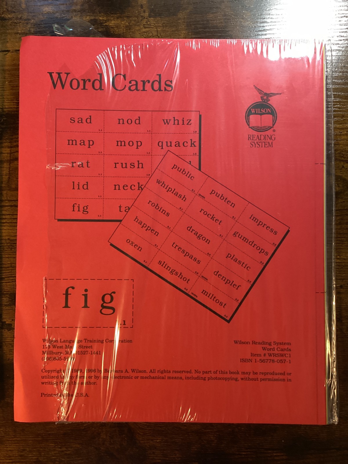 Wilson Reading System Lot Syllable Cards Steps 3 -6, Word Cards Barbara A Wilson