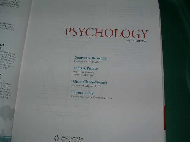 Psychology Instructor’s Edition 9th Ed Bernstein Penner Stewart Roy 2012