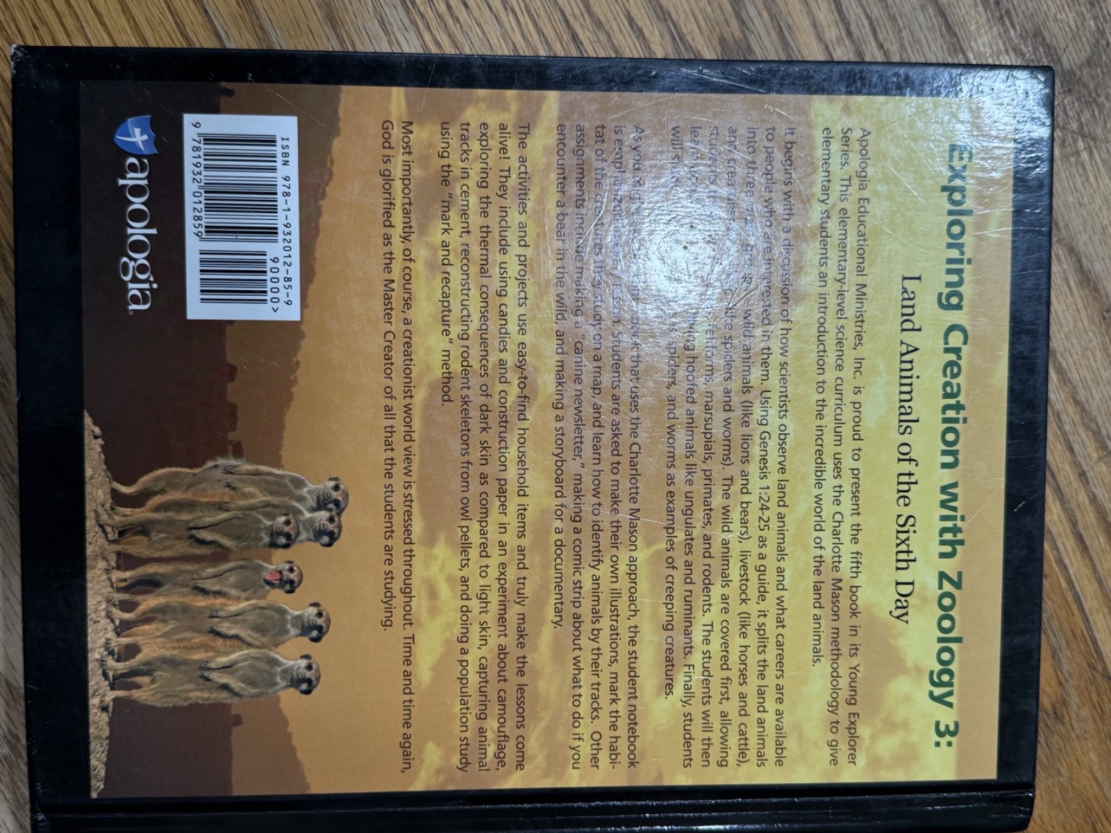 Apologia Young Explorer Series Exploring Creation With Zoology 3- gently used