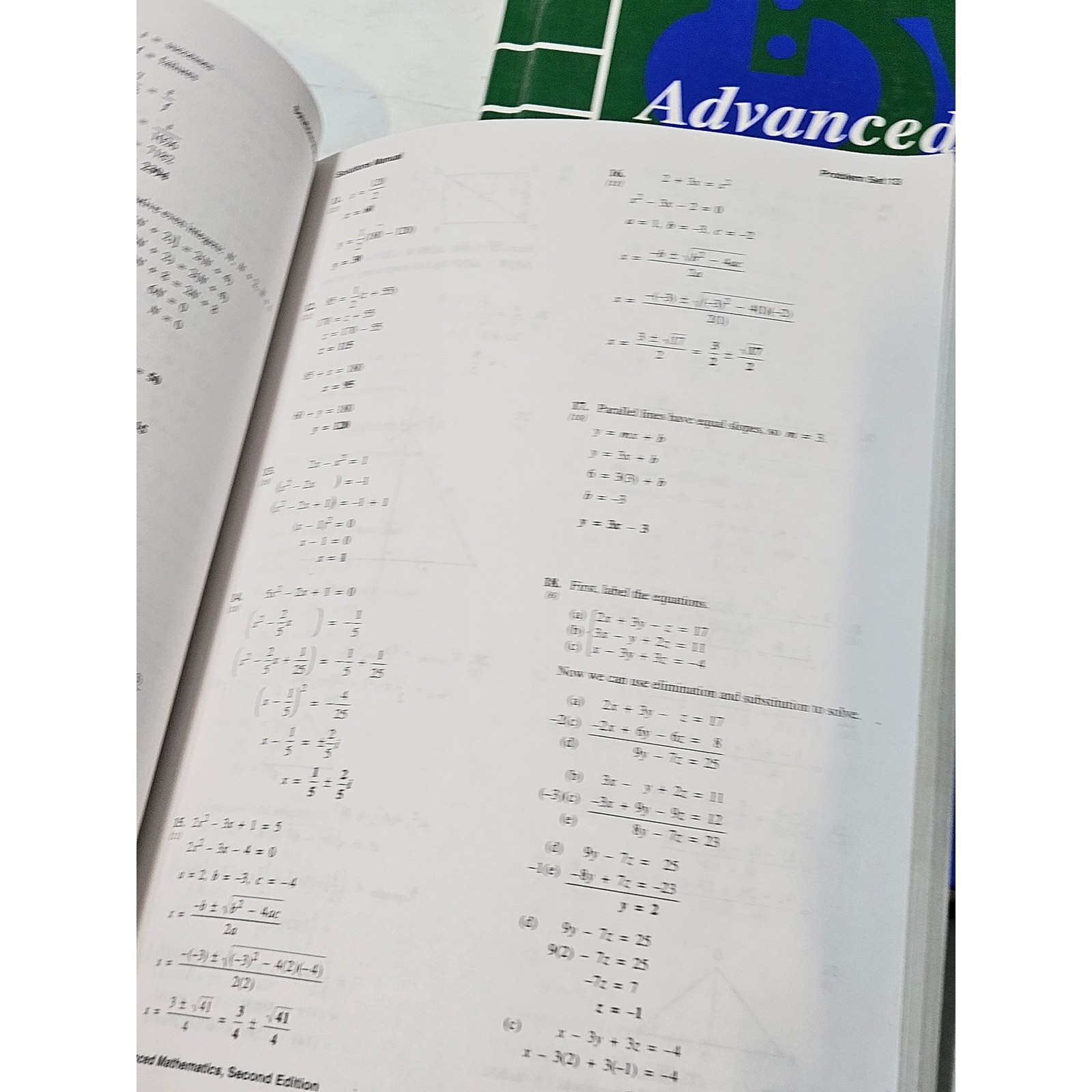 Advanced Mathematics Saxon Textbook and Solutions Manual Second Edition Set