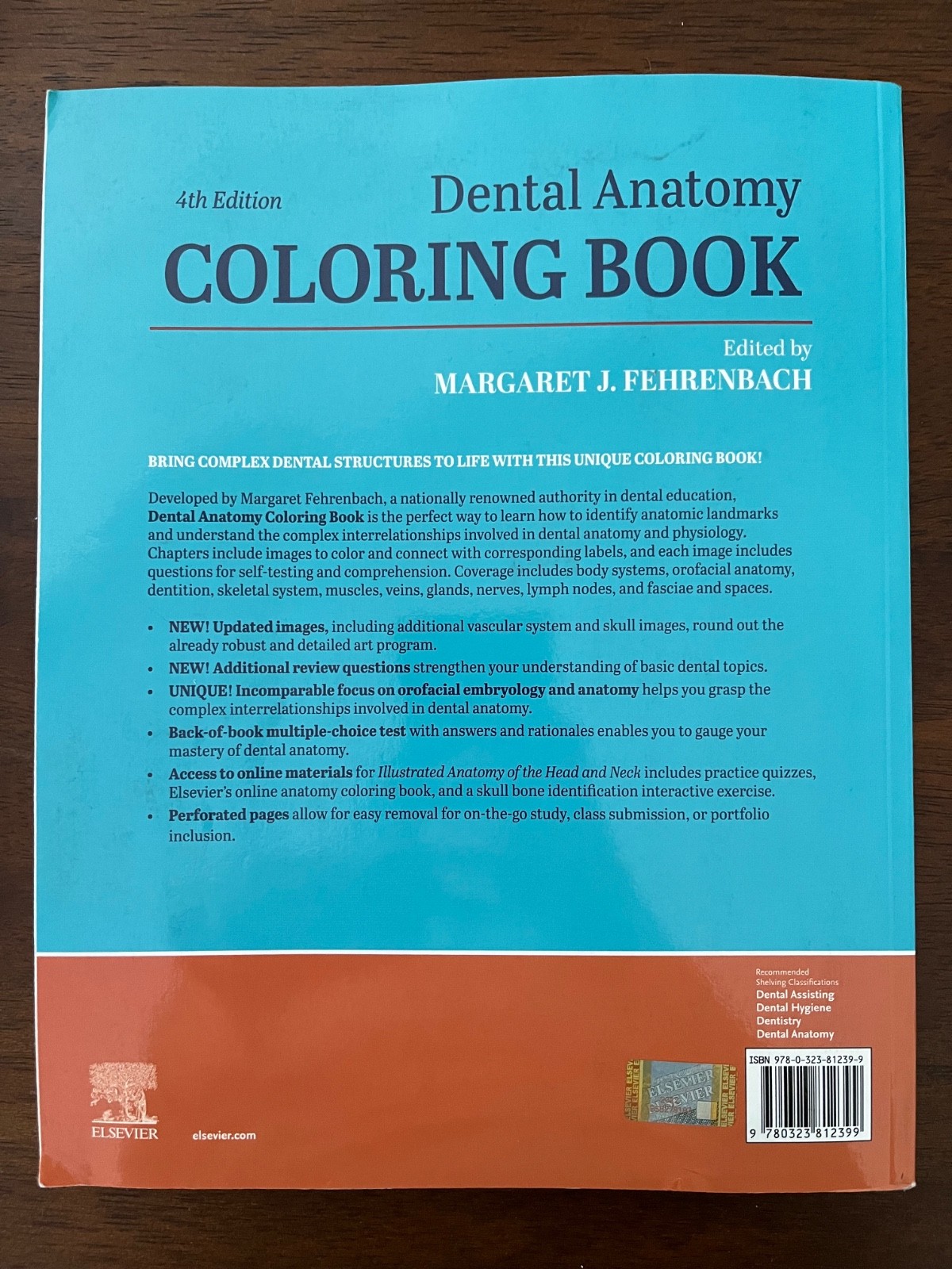 Dental Anatomy Coloring Book 4th Edition by Margaret J. Fehrenbach Illustrated