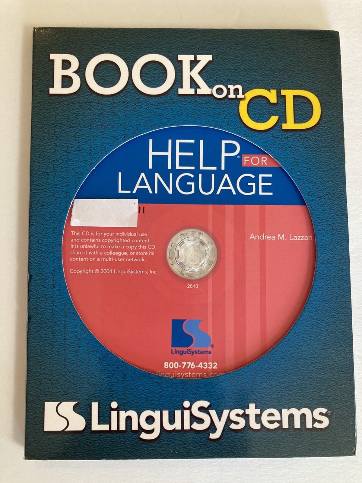 HELP LANGUAGE Book on CD Linguisystems HTF