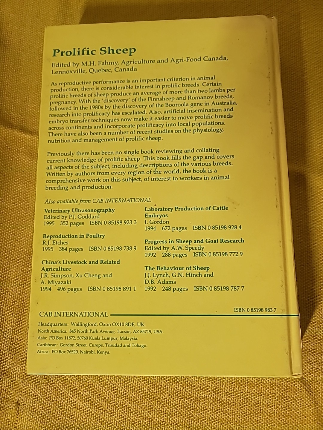 Prolific Sheep 1st Edition – Hardcover 560 Pages – Essential Reference