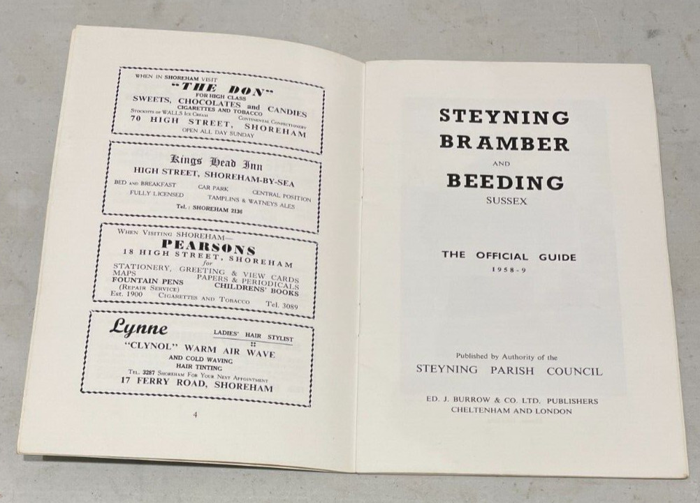 The Official Guide To Steyning, Bramber and Beeding Sussex 1958 – 9