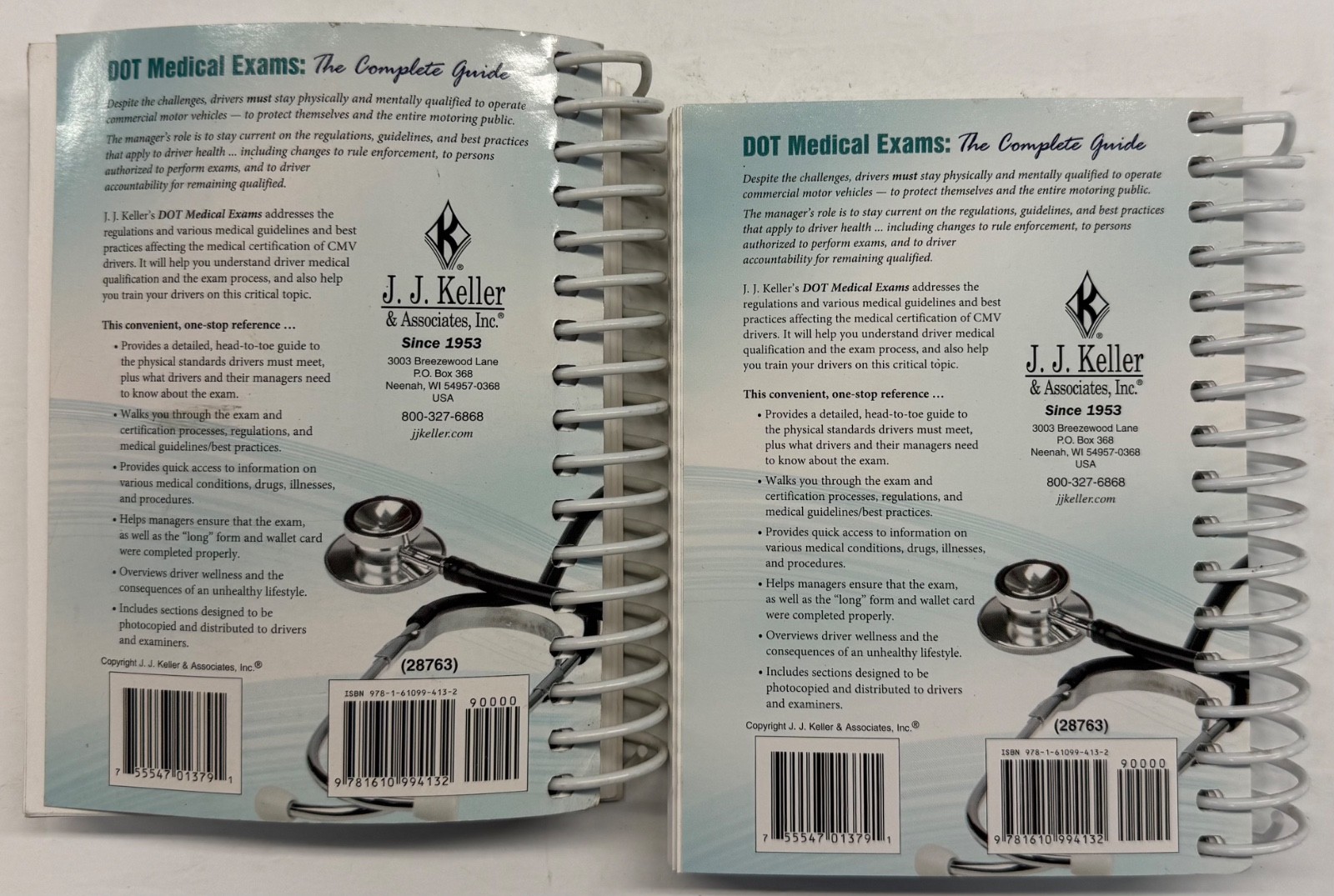 2/$39.99 J.J.Keller DOT Medical Exams (28763)
