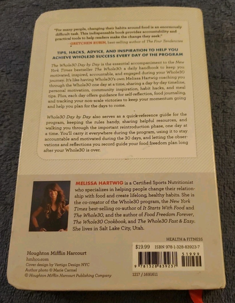 The Whole30 Day By Day: Your Daily Guide By Melissa Hartwig -Flexibound HC