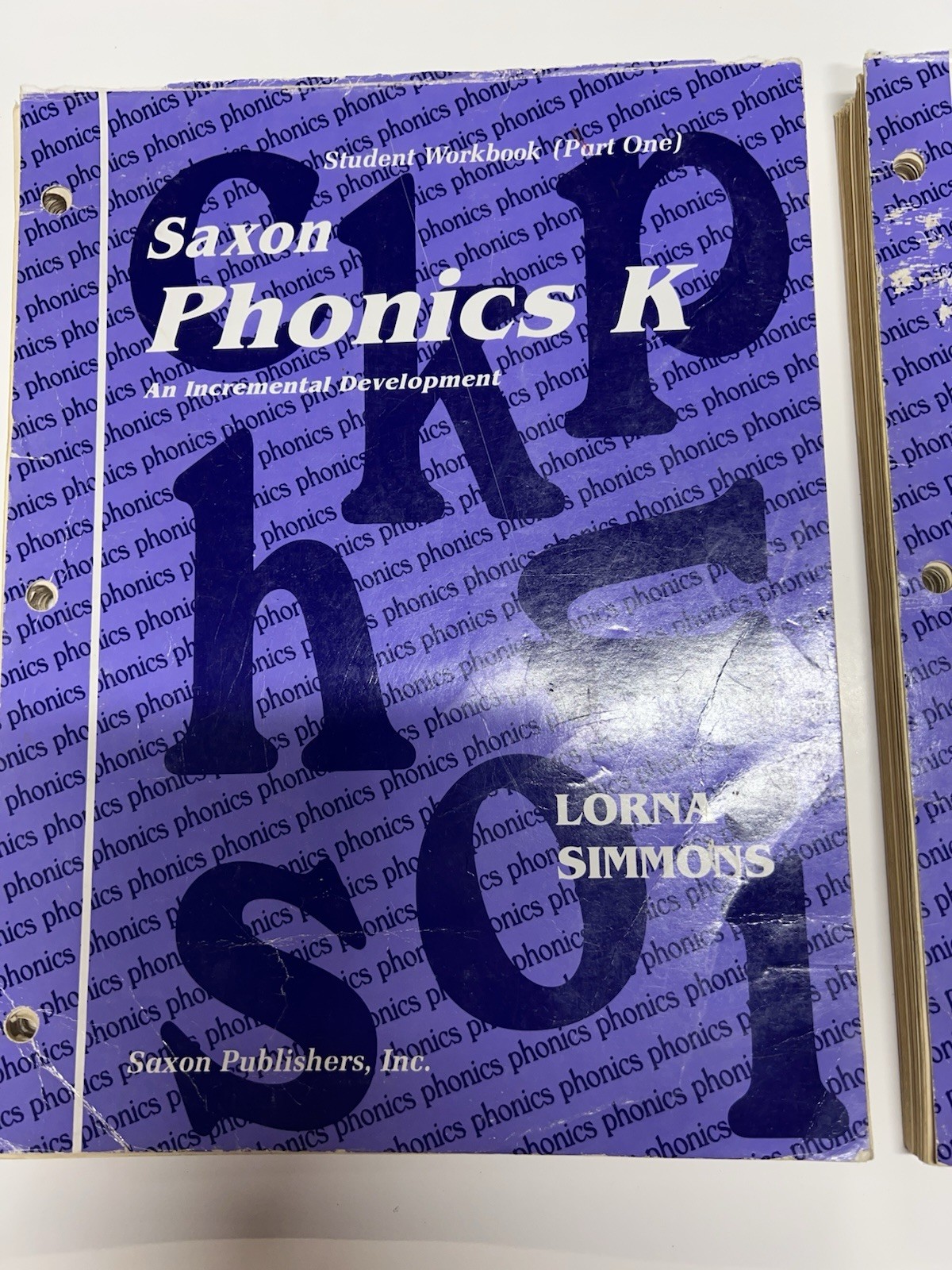 Saxon Phonics K SET student Workbook part 1 & 2 + Teacher’s manual kindergarten