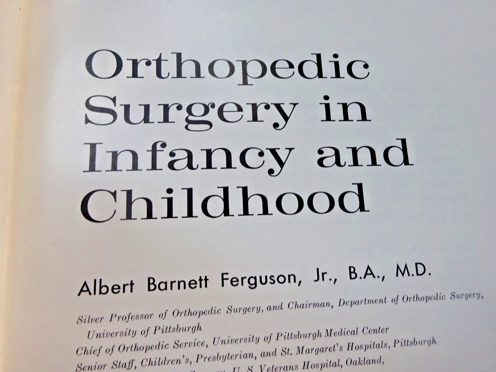 The Surgery of Infancy and Childhood 1963 Hard Cover with index 650 pages