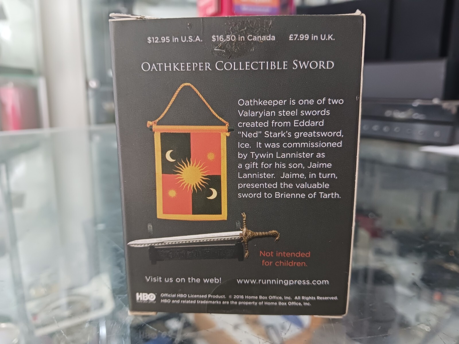Game of Thrones Oathkeeper Collectible Sword Deluxe Mega Kit BY RUNNING PRESS