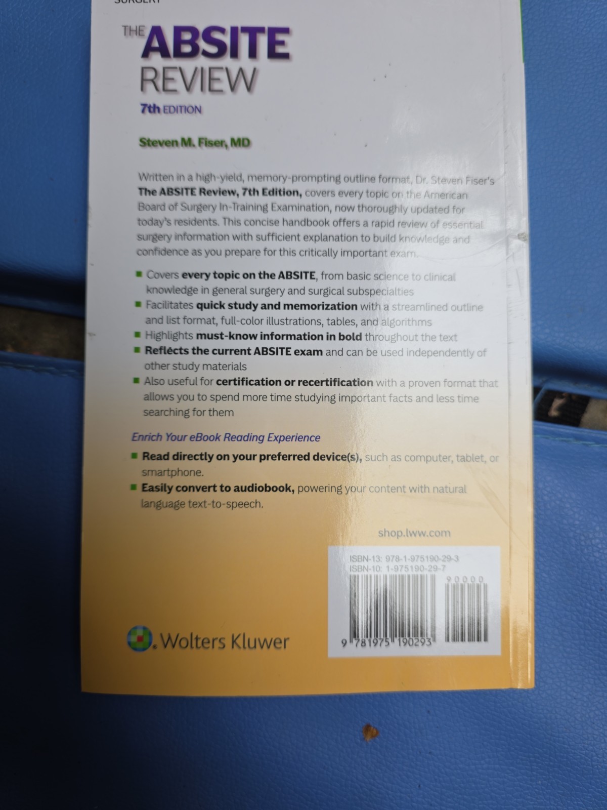 ABSITE Review by Steven M. Fiser (2022, Trade Paperback)