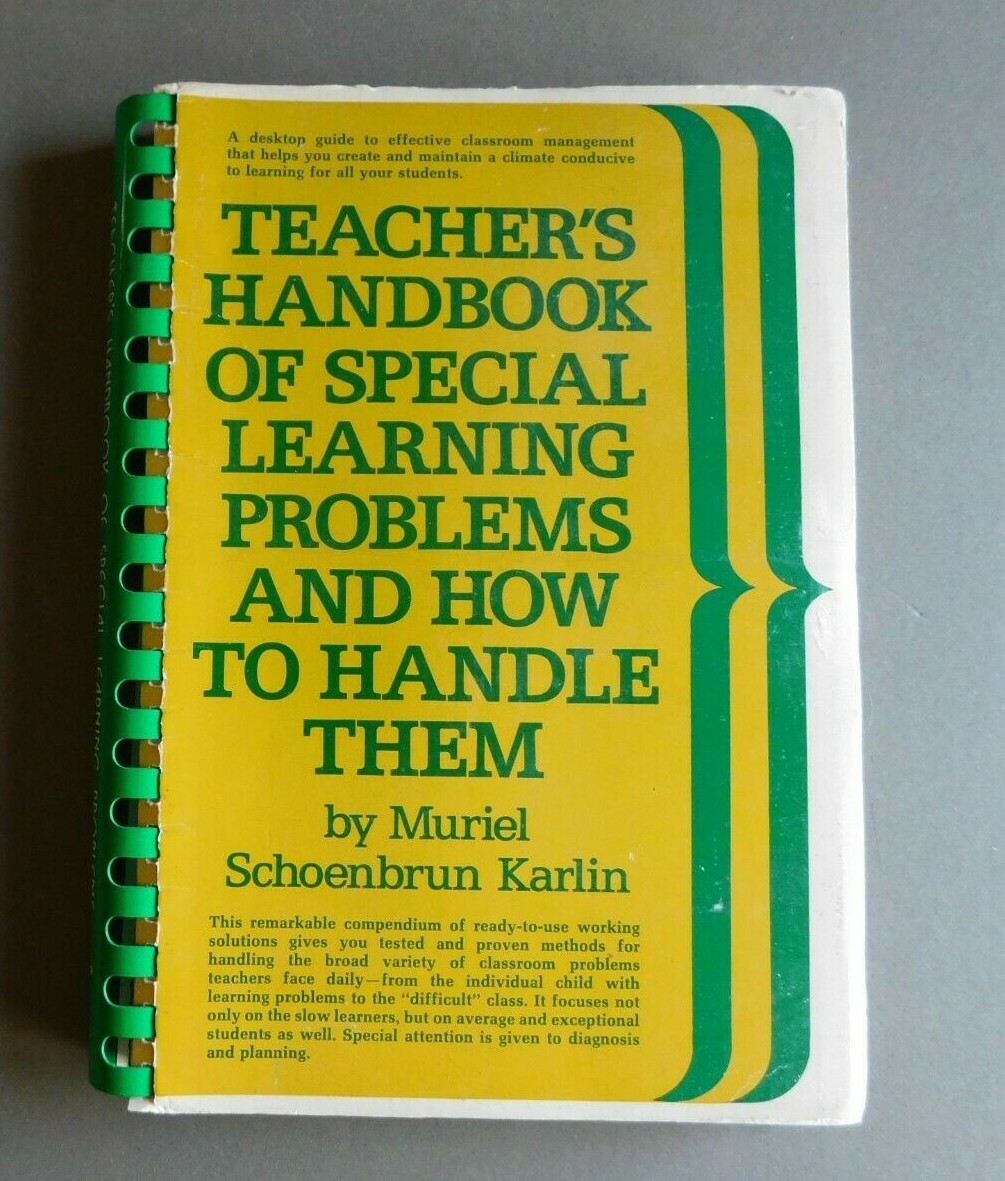 Teacher’s Handbook of Special Learning Problems – Muriel S Karlin – 1977 PB