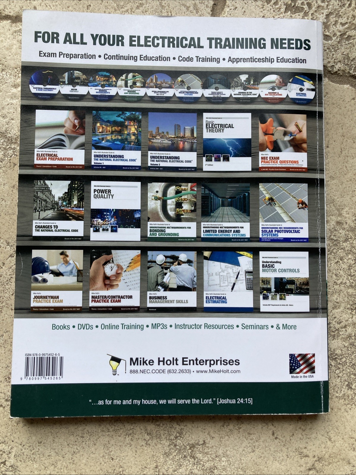 Mike Holt’s Illustrated Electrical Apprenticeship Year 1 Supplement, Based 2017