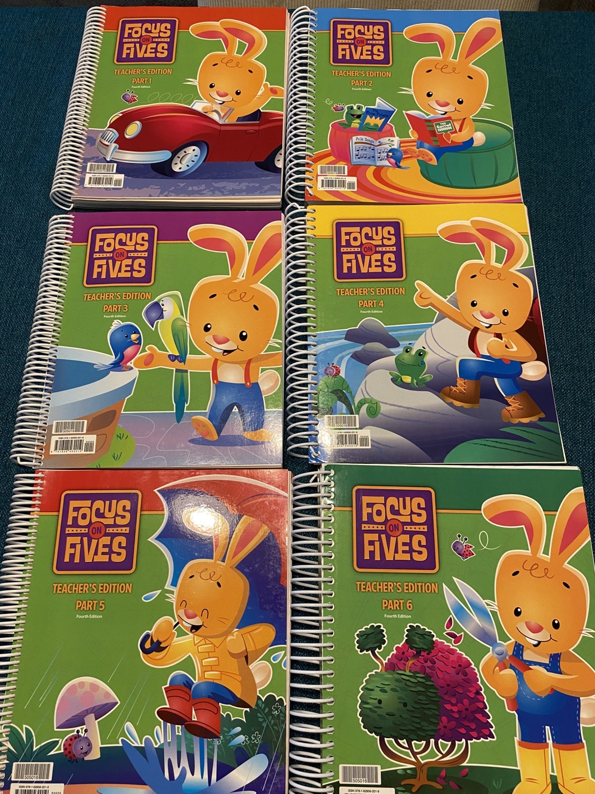 BJU Press K5 Focus On Fives, Teacher’s Edition, Complete Set, 1-6, 4th Edition