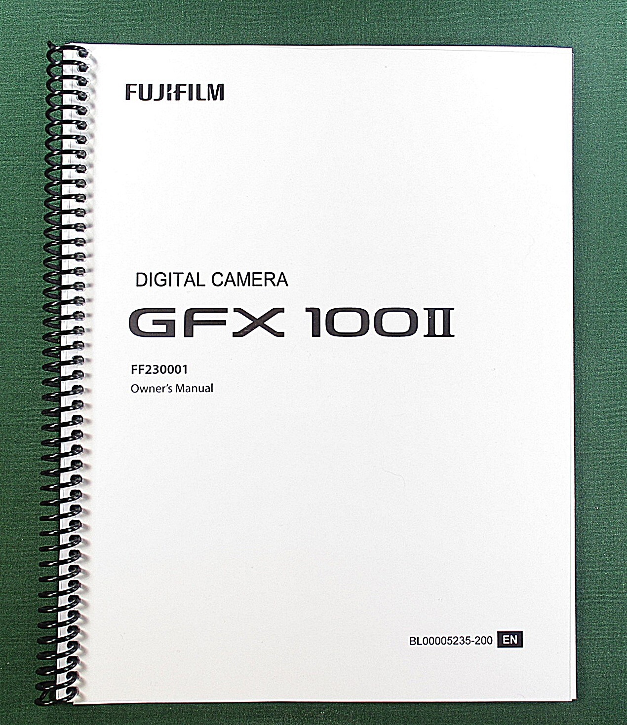 FujiFilm GFX 100II Instruction Manual: 500 Pages Full Color & Protective Covers