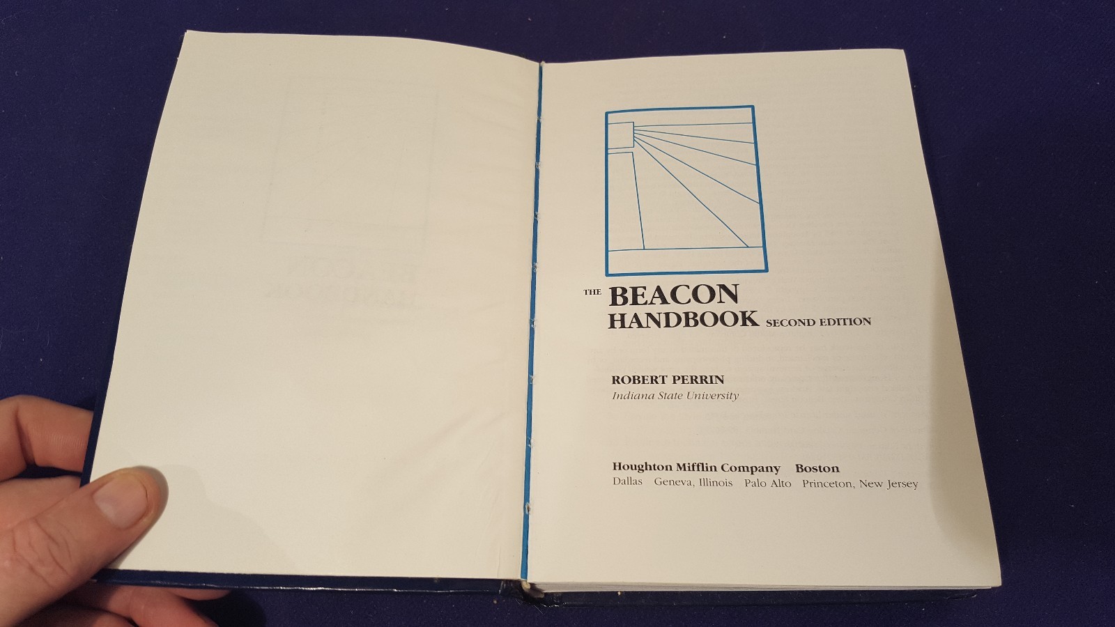 1990 The BEACON HANDBOOK Hardcover Textbook by ROBERT PERRIN 2nd Edition