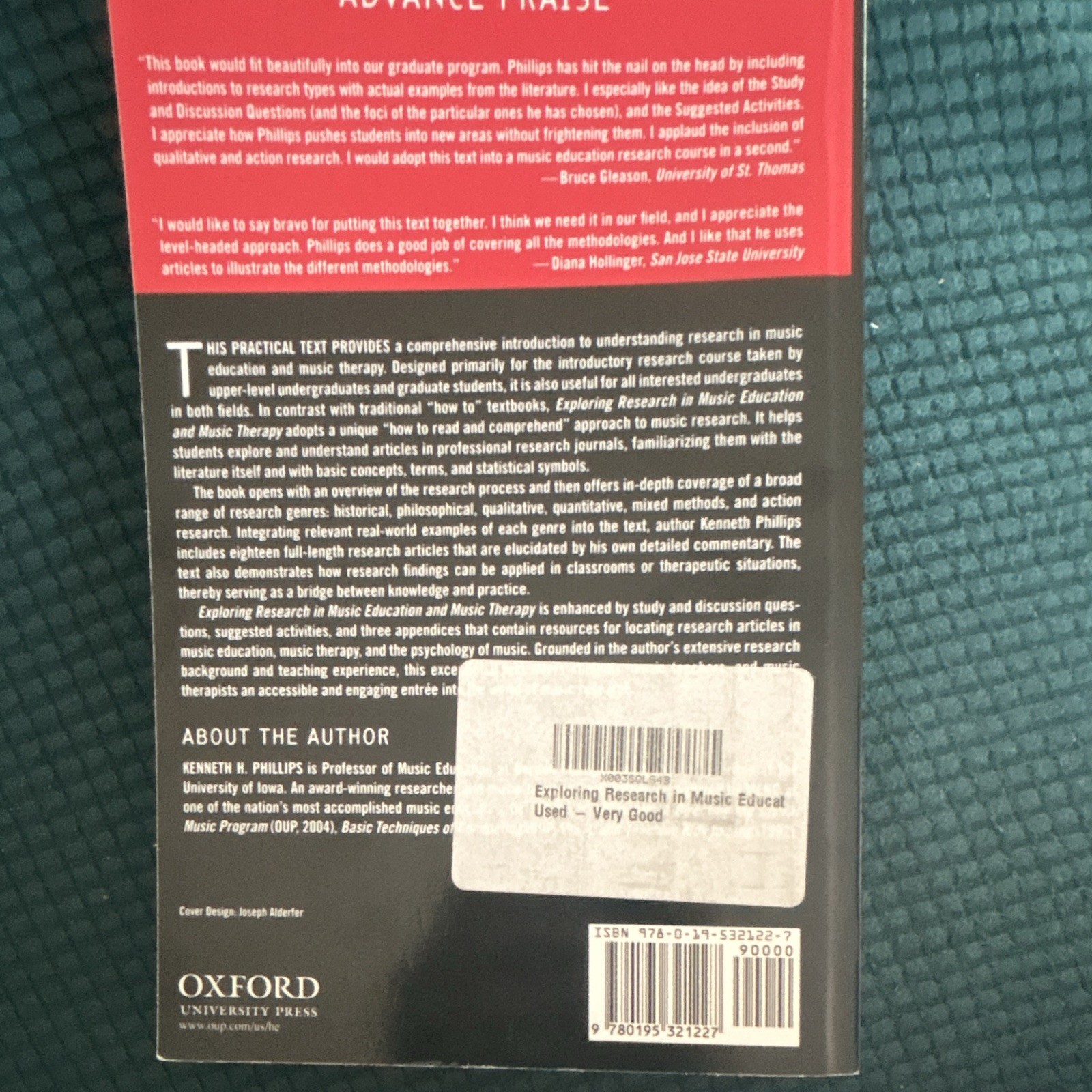 Exploring Research in Music Ed & Music Therapy Phillips Paperback