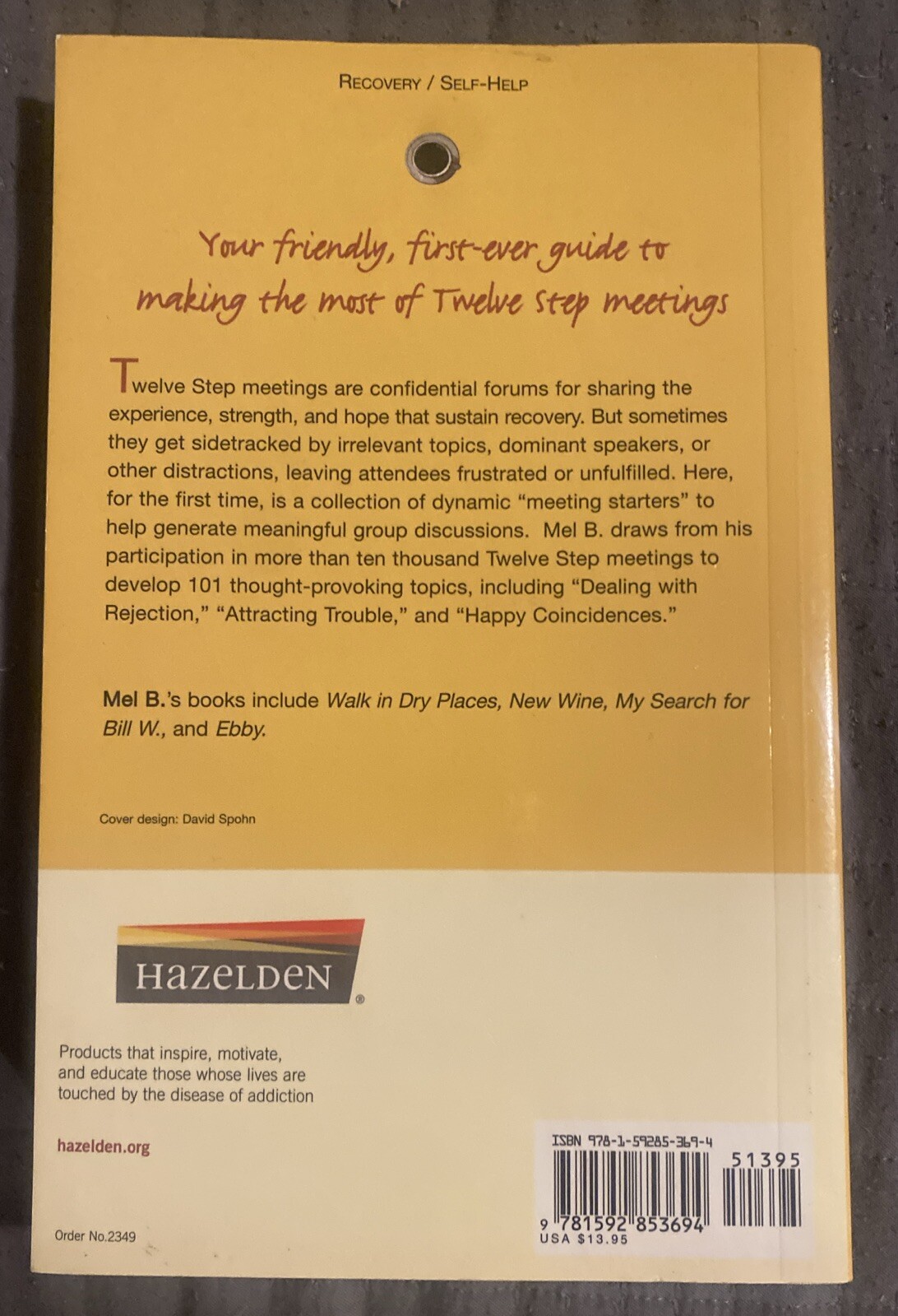 101 Meeting Starters: A Guide to Better Twelve Step Discussions by Mel B *NEW*