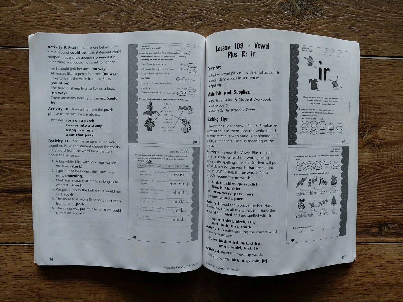 Horizons Phonics & Reading Teachers Guides 1,2,3,4 K Alpha Omega Homeschool ED5