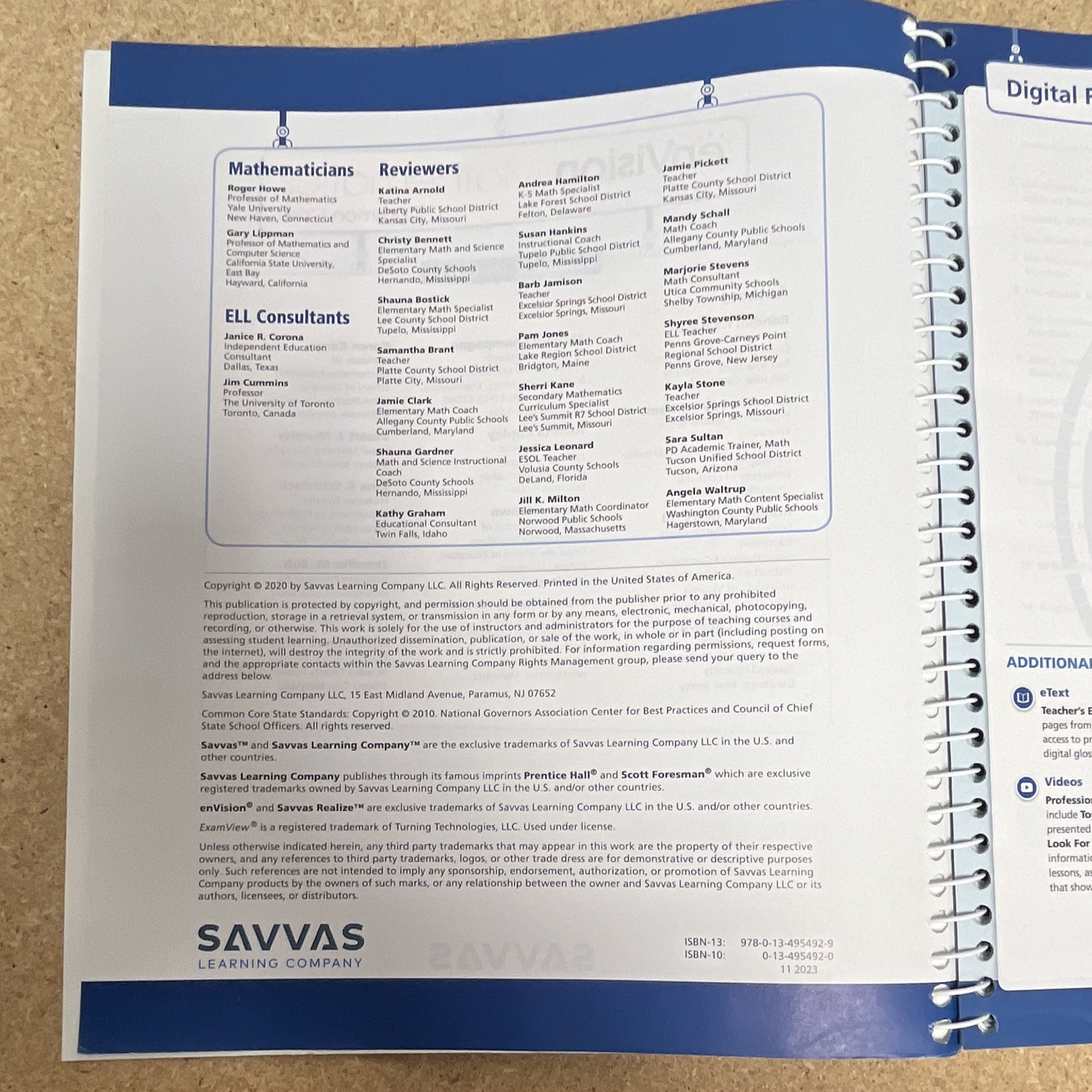 Savvas enVision Mathematics Common Core Teacher’s Edition Grade 5 Vol 2 ISBN