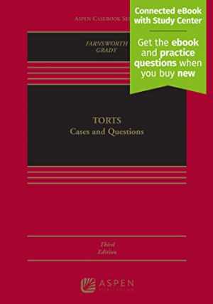 Torts: Cases and Questions – Hardcover, by Ward Farnsworth; Mark – Good o