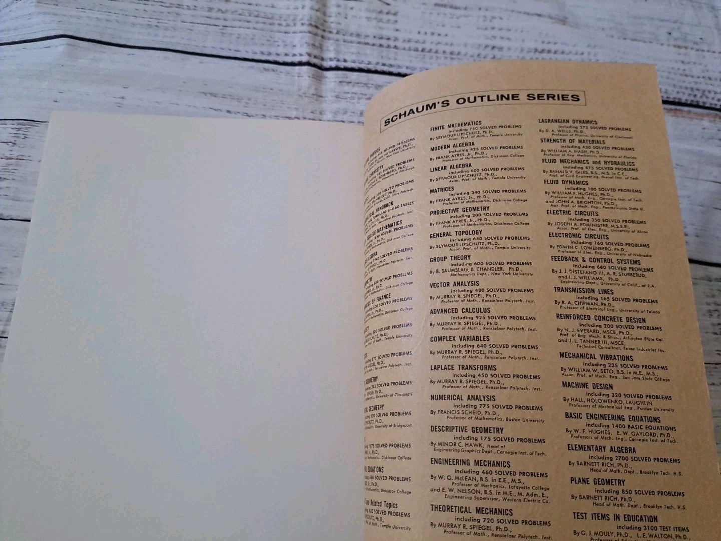 Mathematical Handbook of Formulas and Tables Murray R. Spiegel 1968 Paperback