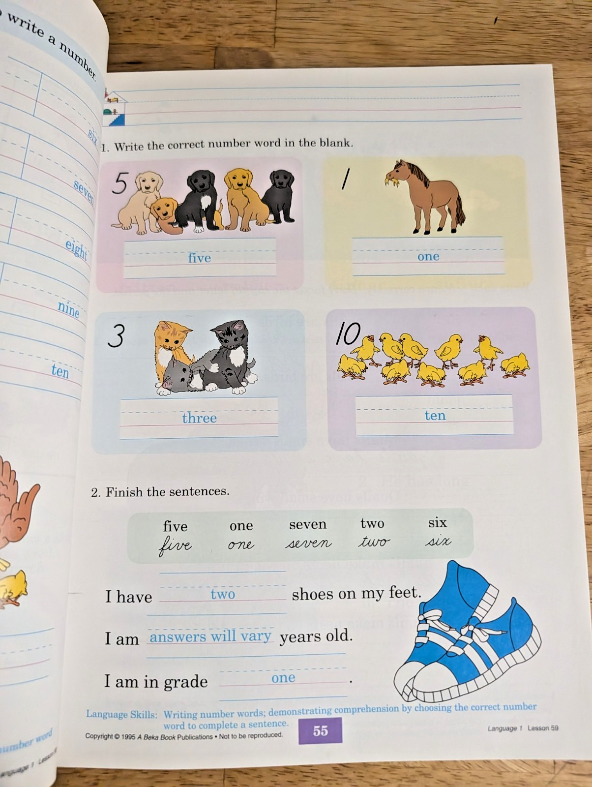 Abeka Language 1, Letters and Sounds 1 Teacher Key Books A Beka