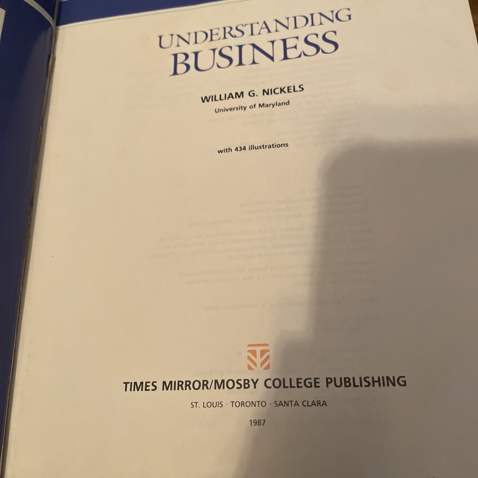 Understanding Business by Nickels, McHugh Hardcover) 1987