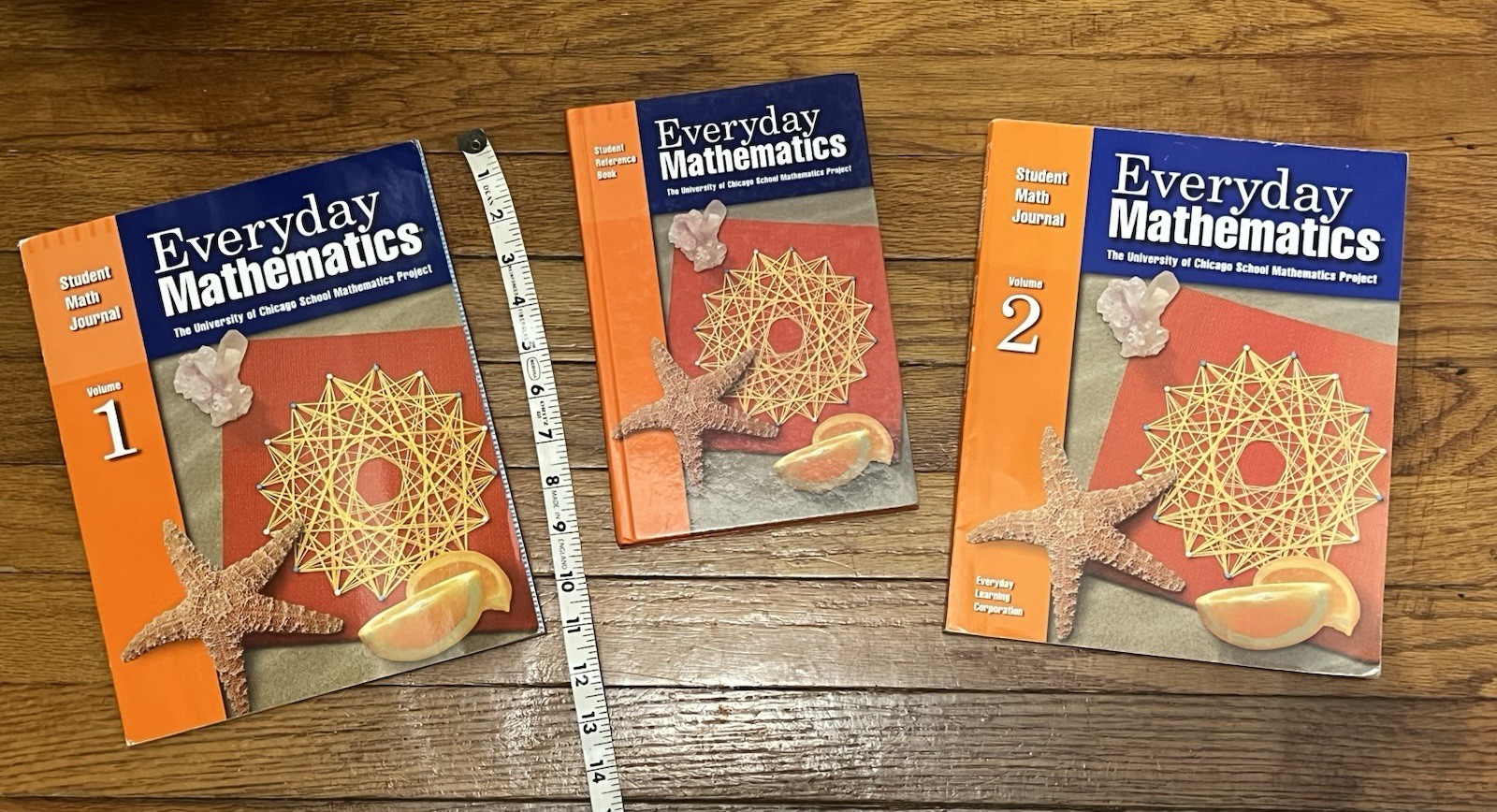 3pc LOT EVERYDAY MATHEMATICS / STUDENT JOURNALS 1 & 2 / REFERENCE BOOK / GRADE 3