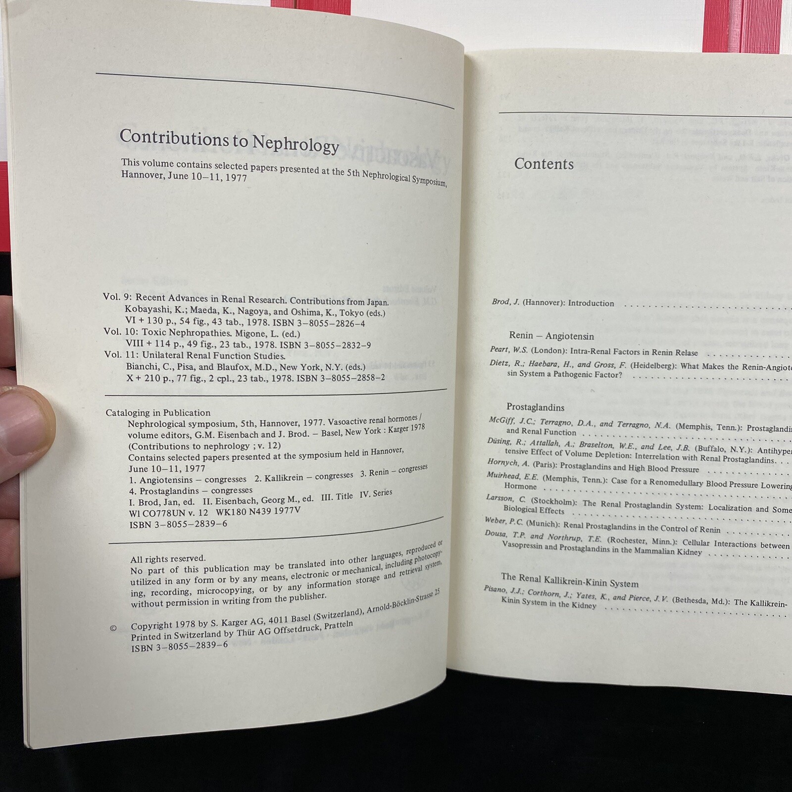 Contributions To Nephrology 5th Nephrological Symposium Hannover 1977 Vol. 1-12