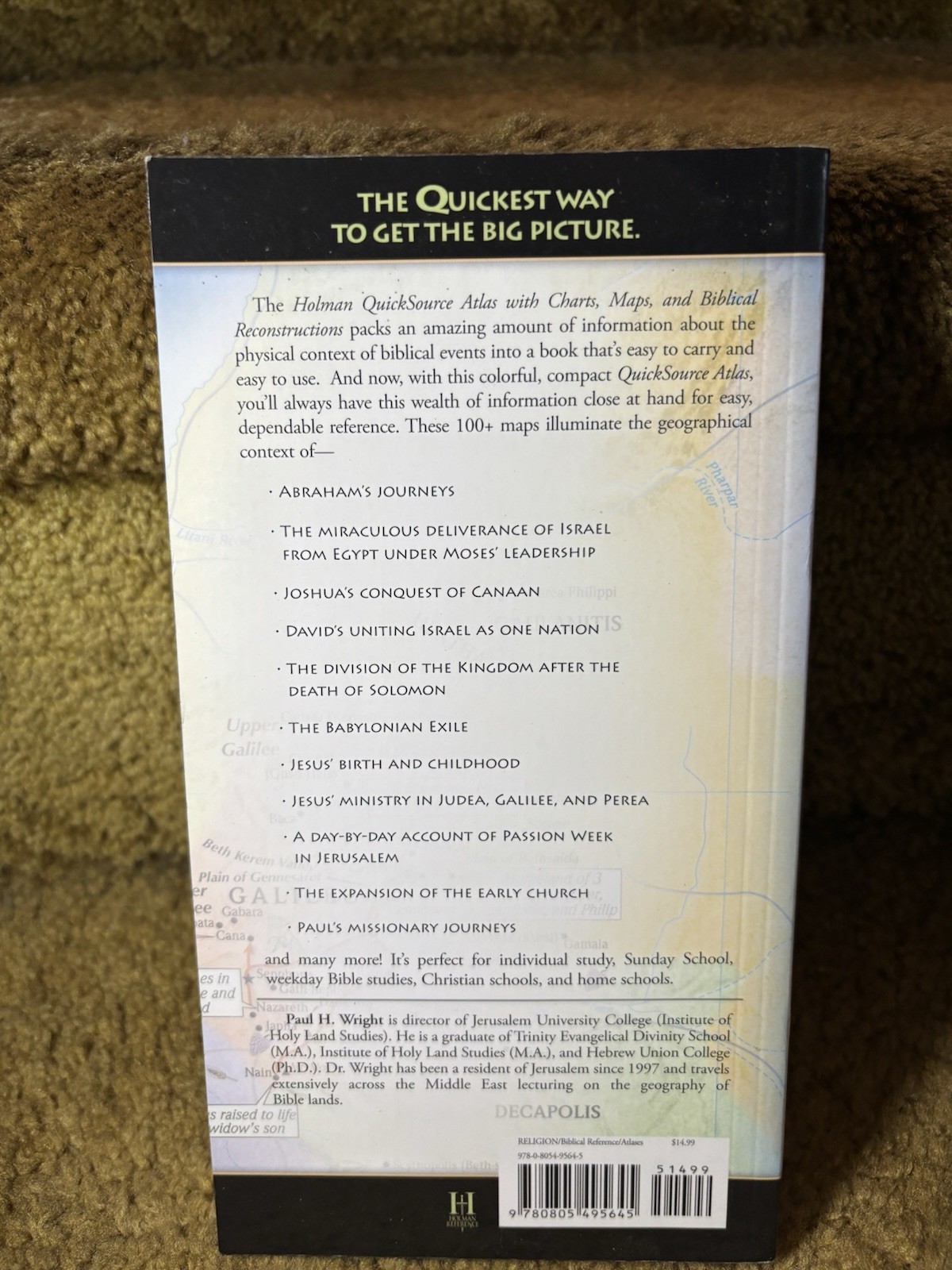 Brand New Bible Atlas Holman Quick Source Softcover Book Reference Study