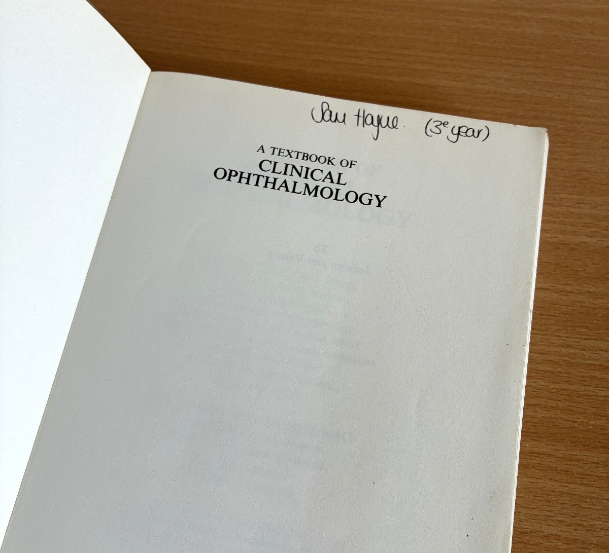A Textbook Of Clinical Ophthalmology Crick Trimble 1986 Hodder & Stoughton 1st