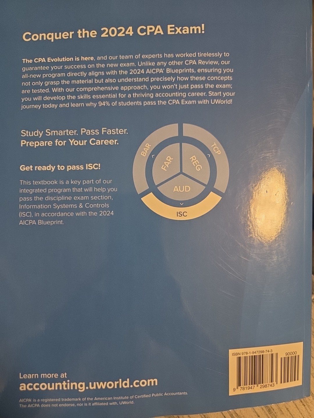 UWorld ACCOUNTING CPA Exam Review – ICS REG 2024 Full Study Textbook