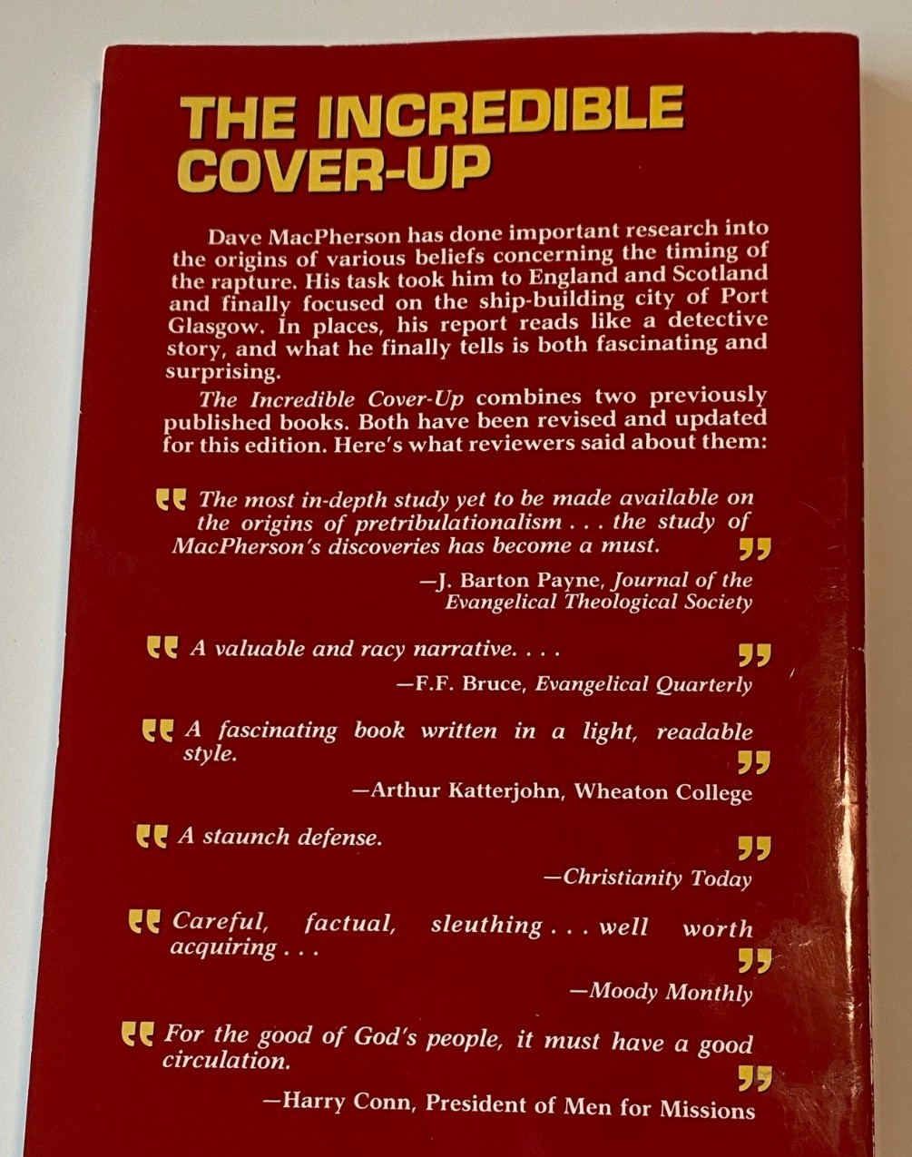 Incredible Cover Up Paperback by MacPherson Dave