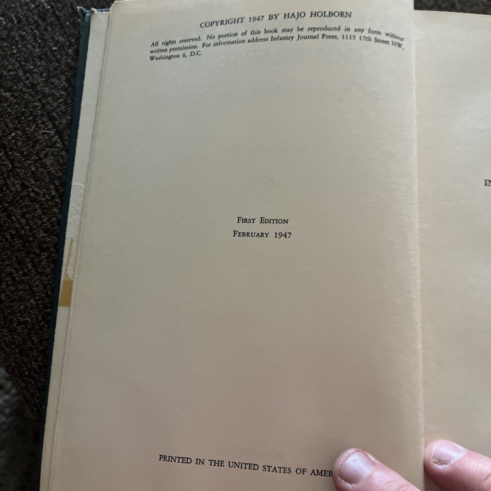 American Military Government, its Organization and Policies. 1947 Copy