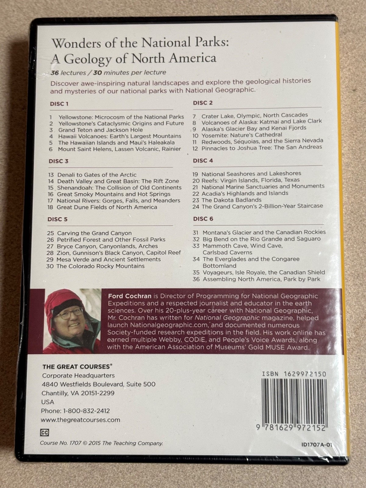 NEW Great Courses Wonders of the National Parks 6 DVDs + Course Guidebook