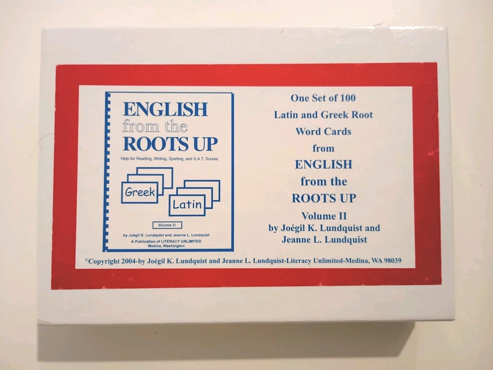 English From The Roots Up Volume 2 Word Cards Latin Greek Flashcards Complete