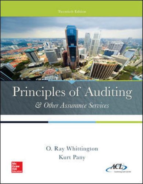 Principles of Auditing & Other Assurance Services Kurt, Whittingt